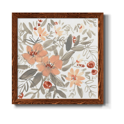 " Peach & Rust Blooms I "
