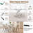 Modern Rectangular Tempered Glass Dining Table With Metal Cross Base
