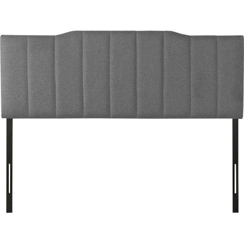Tasnia Upholstered Headboard, 22.4" H x 56.7" W x 1.8" D, Gray