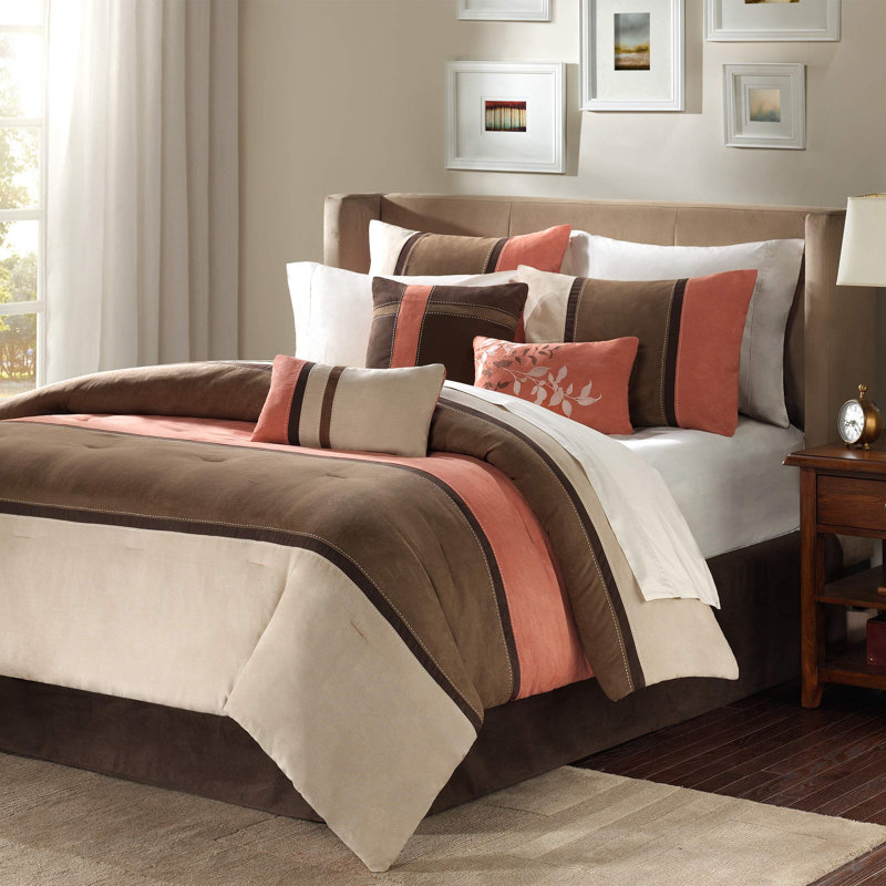 Palisades 7 Piece Faux Suede Comforter Set