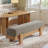 55" Upholstered Dining Bench with Padded Seat, Modern Kitchen Bench for Dining Room-1118331234