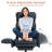 Pu Leather Cross-Legged Office Chair With Flip-Up Arms And Headrest, High-Back Ergonomic Swivel Executive Chair With Footrest And Side Pockets-1138233728