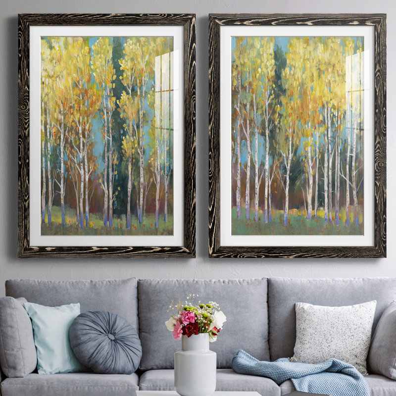 Aspen Grove I encadré mat - prêt à accrocher, Noir, H 43,5 po x l 31,5 po x P 1 po