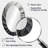 Grey Beige Meditative Movement II - Gray Modern Oval Wall Mirror-444025792