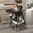 Adjustable High Chair For 6 Months To Years, With Reinforced Steel Frame, - Tip Base, Detachable Dual Layer Tray, 5 Height Settings, And Ergonomic Design Travel Home-2040325138