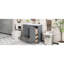 Meuble-lavabo sophistiqué avec rangement abondant et design élégant-488690751