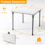 Table pliante de 34 po, table carrée pliante portable avec pieds pliables et poignée de transport, tables en plastique pour le camping, le pique-nique, le bureau, la fête-131046540