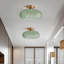 Plafonnier semi-encastré de style Mid-Century moderne, luminaire de cuisine avec abat-jour en verre, plafonnier rétro près du vestibule pour la salle de bain du couloir (abat-jour vert)