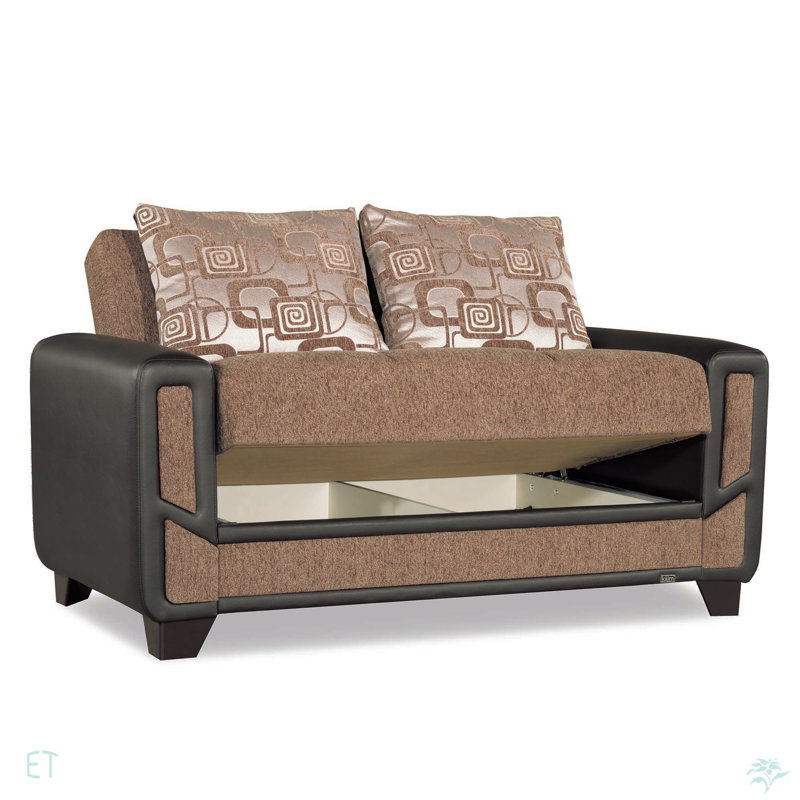 Causeuse convertible avec rangement Primenest Plusecraft Collection, Brun