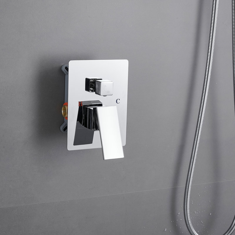1 système de douche complet, Chrome poli