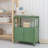 Accent 23.6’’ Wide  Foldable Metal Double Layer Cabinet with  Wheels Easy Assemble end table-2046603669