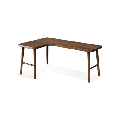 Walnut L-Shaped Solid Wood desk