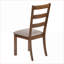 Ensemble de 2 chaises rembourrées, chaises d'appoint en tissu brun noyer, pieds en bois de noyer, transitionnel pour la salle à manger de cuisine, pour adultes