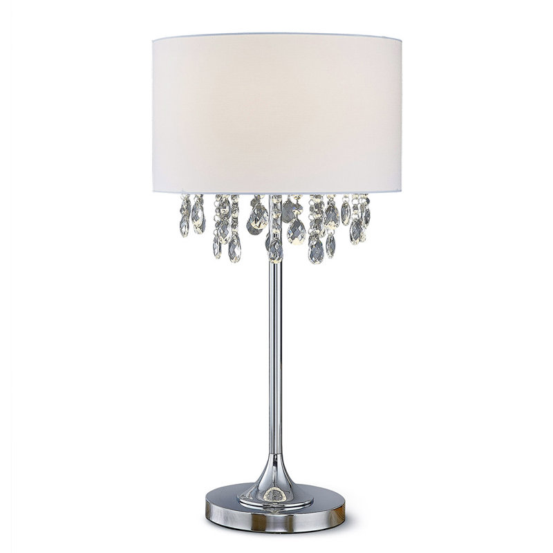 Elina Metal Table Lamp, White