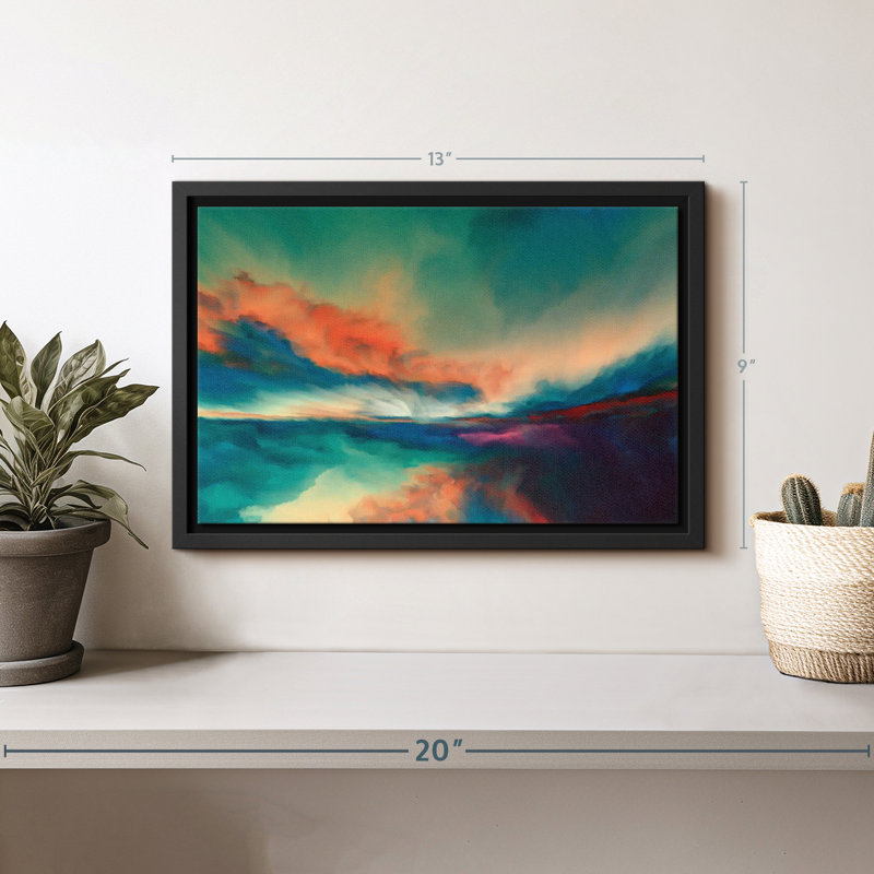 Abstrait «Sunset Clouds Canvas Print», H 9 po x l 13 po