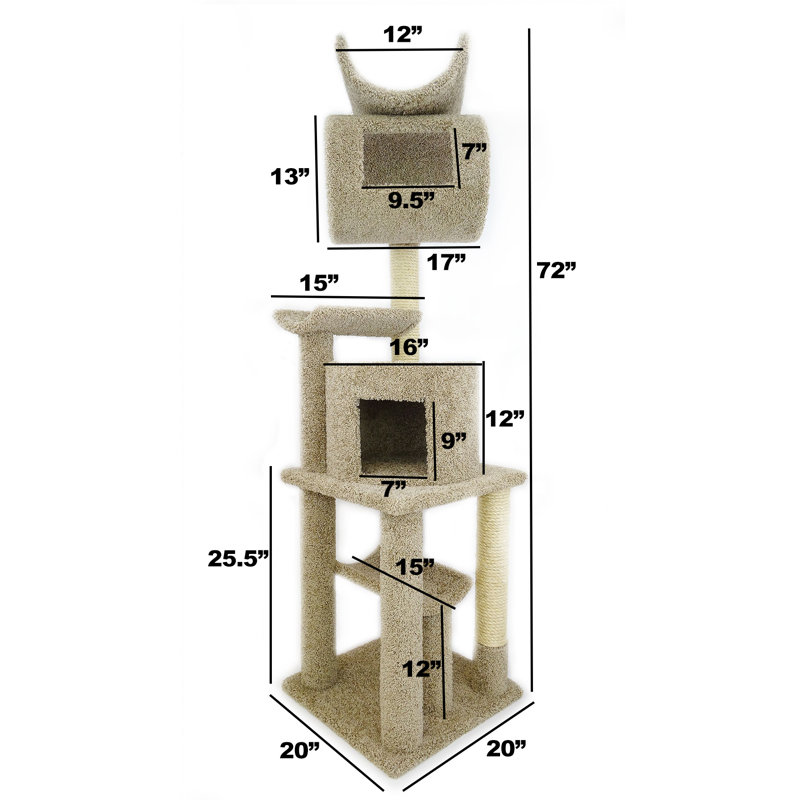 Arbre à chat multi-niveaux New Cat Condos, Beige
