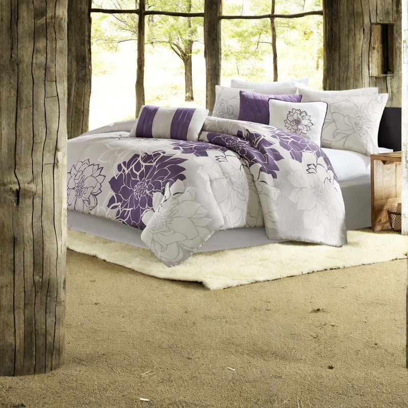 Ensembles de literie en satin de coton élégant, grand floral, chambre à coucher confortable