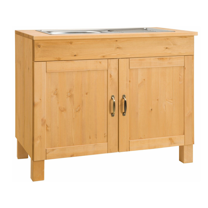 Martindale 100cm Single Bathroom Vanity Base Only, Stain Wax