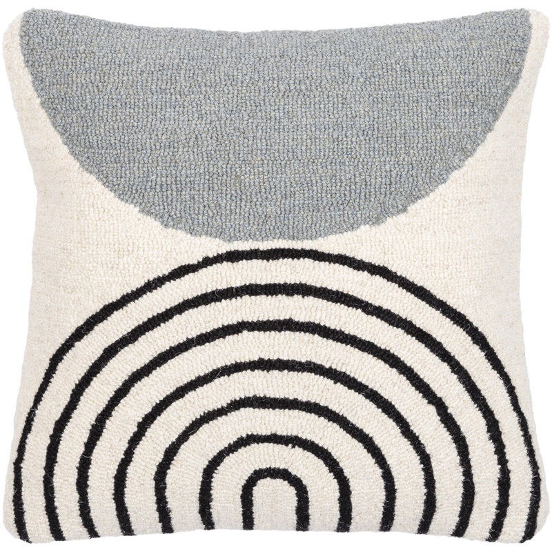 Hannover Geometric Wool Blend Reversible Throw Pillow, Down Blend, 22"H x 22"W