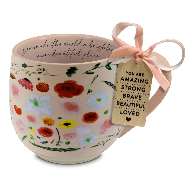 Mug Blooming Joy You Make The World 18Oz