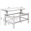Table basse à plateau relevable en verre