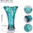 Hand-Blown Wide-Mouth Colored Vase, 9-Inch Teal Version, A Versatile Decorative Item For Living Rooms, Offices, And Dining Tables.