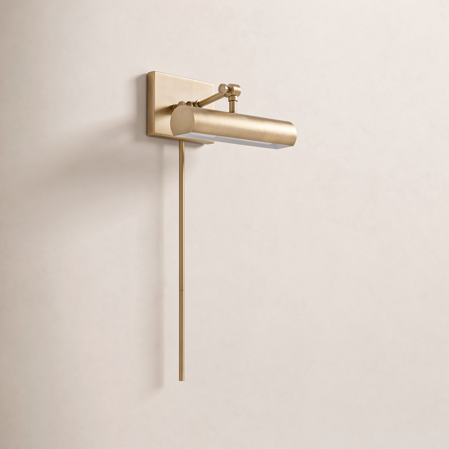 Stokes Adjustable Plug-in Wall Sconce w/ On/Off Switch, Heritage Brass