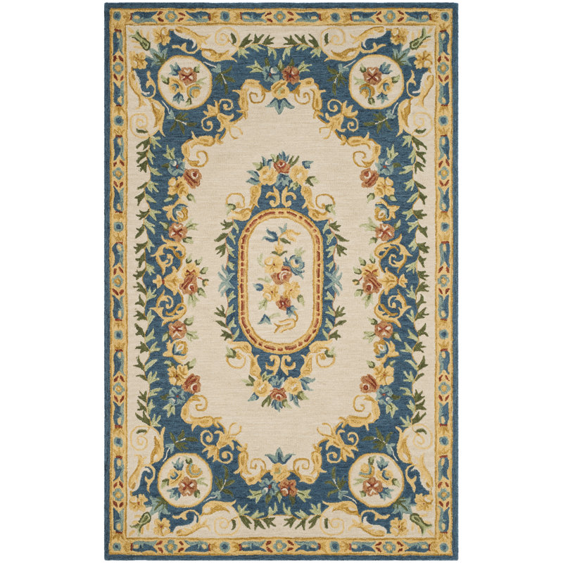 Tapis oriental en laine touffeté à la main Anik, Rectangle 2 pi 6 po x 4 pi
