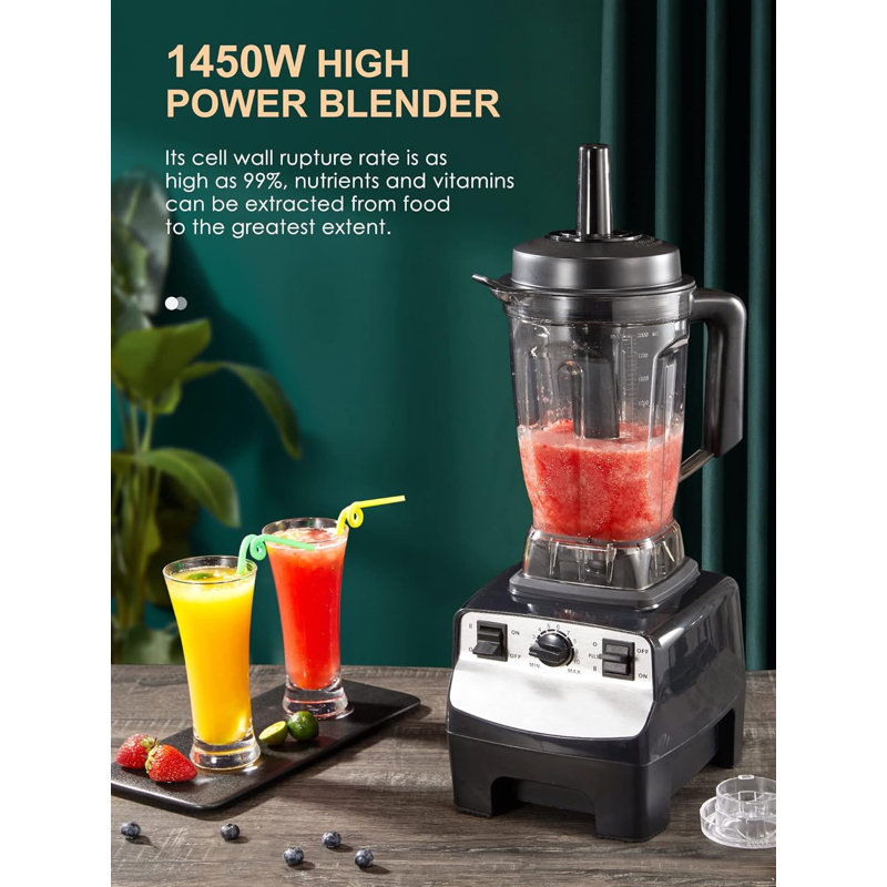 Counter Blender Smoothie Maker, 1450W Professional High Speed Blenders for Kitchen, 10 Speed Control, 68 oz BPA-Free Tritan Container, 8 Titanium Stainless Steel Blade for Ice/Soup/Nuts