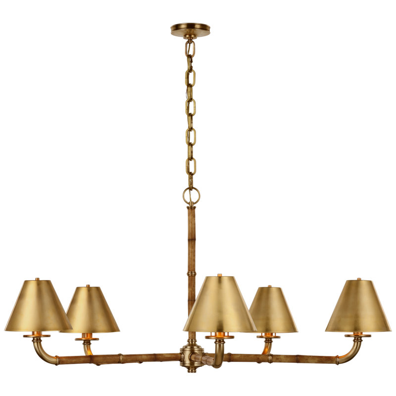 Ralph Lauren Dalfern Large Chandelier, Natural Brass, Natural Brass
