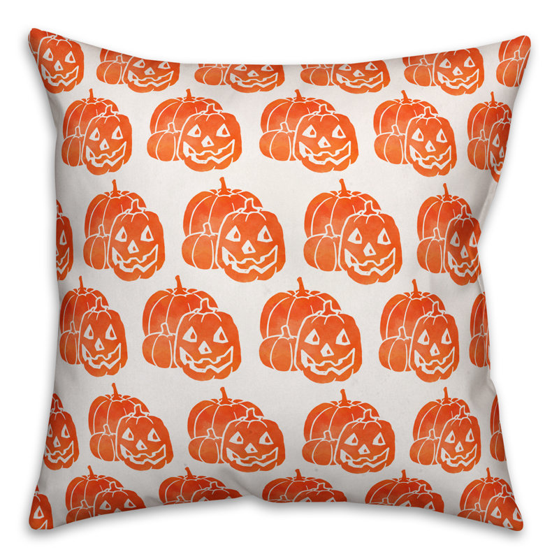  Jack-O-Lantern Throw Pillow