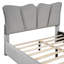 Lit plateforme tapissier en velours gris - Style polyvalent et sensation de confort moderne-1651505013
