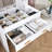 Flip Top Vanity Desk With LED Lighted Mirror & Built-In Outlet - Makeup Vanity Table With 2 Drawers, Open Storage, Hooks For Jewelry (No Stool Included)