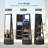 Jewelry Armoire Cabinet With Mirror, Led Lights, Rotating Storage Shelves, And Lockable Design-957558721