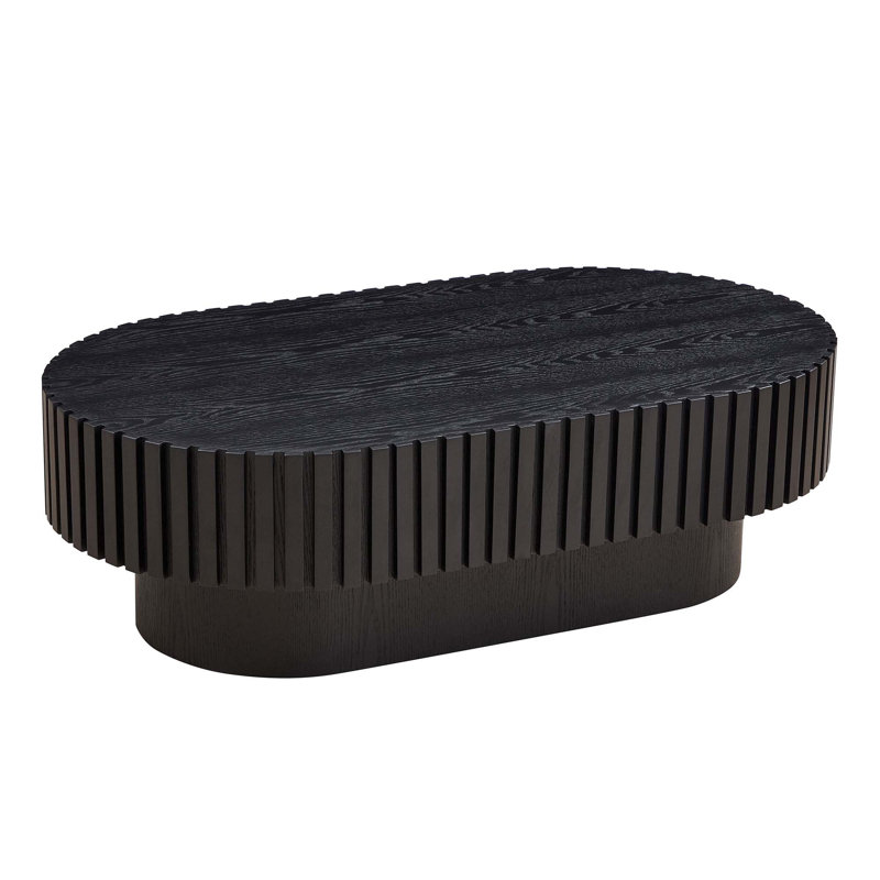 Table basse cylindrique 43,7 po, Noir