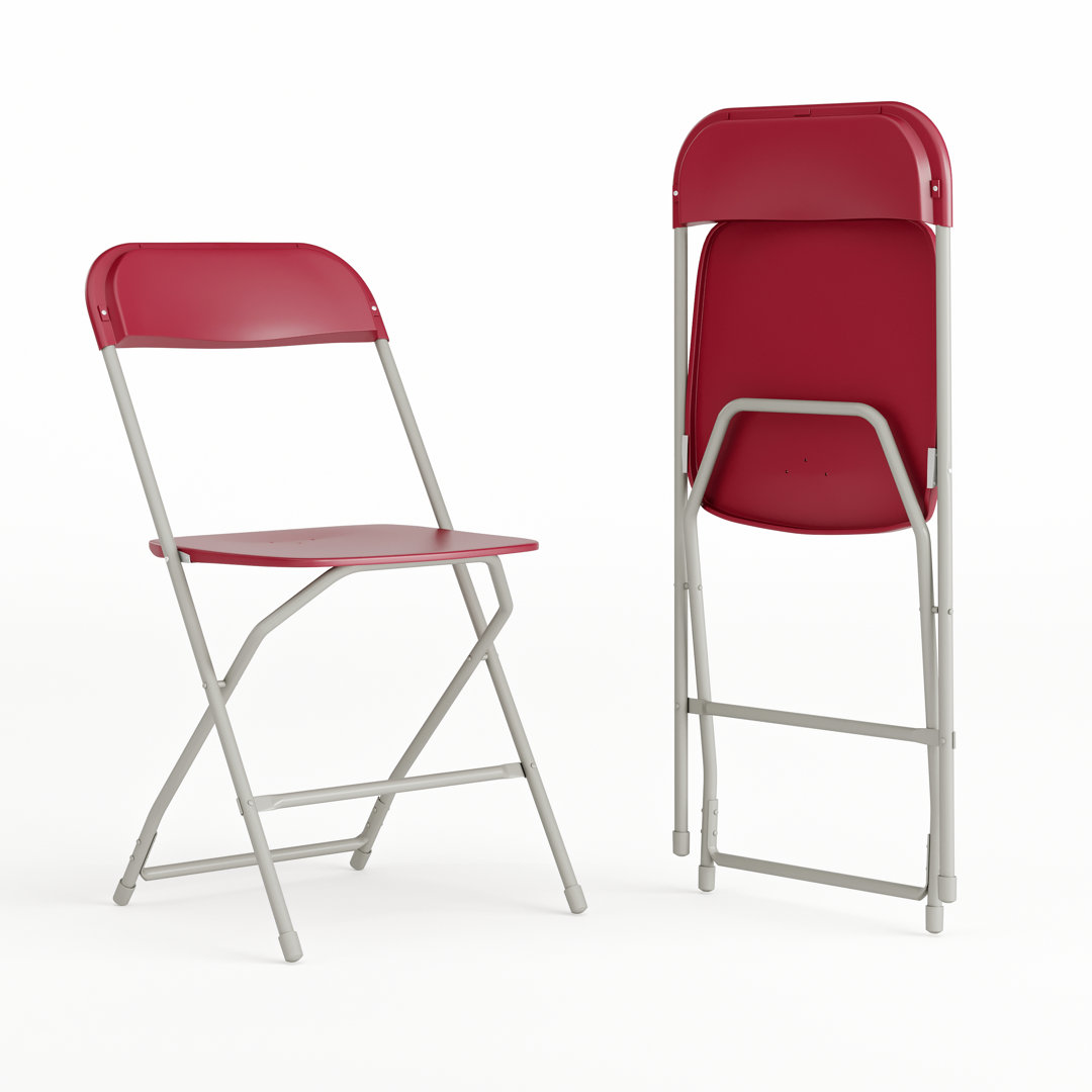 Oliverson Plastic Folding Chair  650LB Weight Capacity - Event Chair (Set of 2) Inbox Zero 