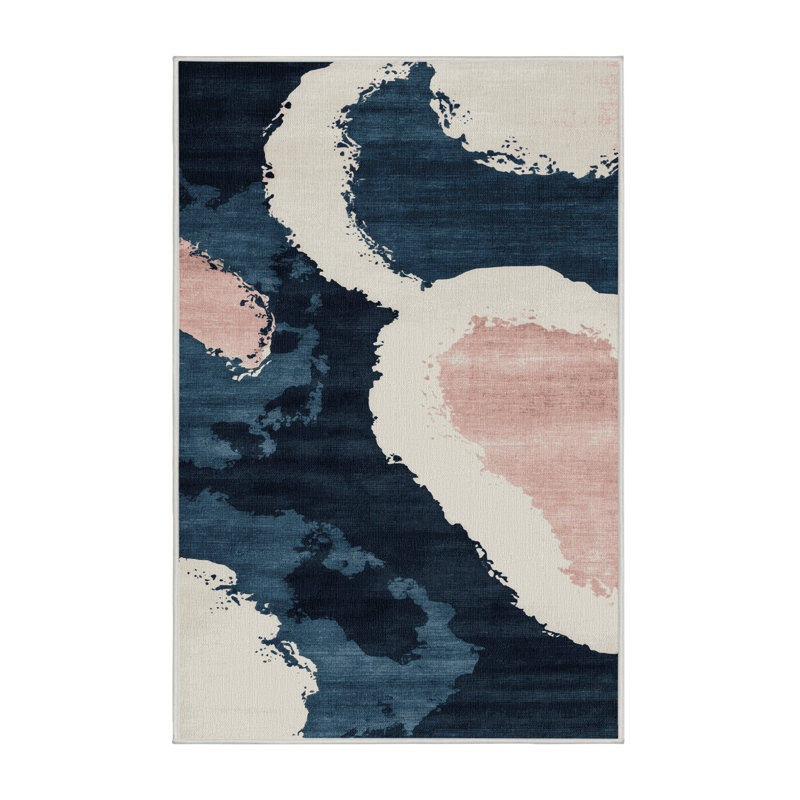 Tapis beige lavable à la machine, Rectangulaire 8 pi x 12 pi