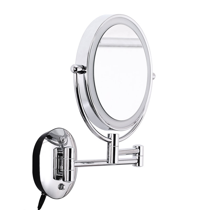 Miroir de maquillage / rasage lumineux à double face Jantzen, 10, Nickel brossé
