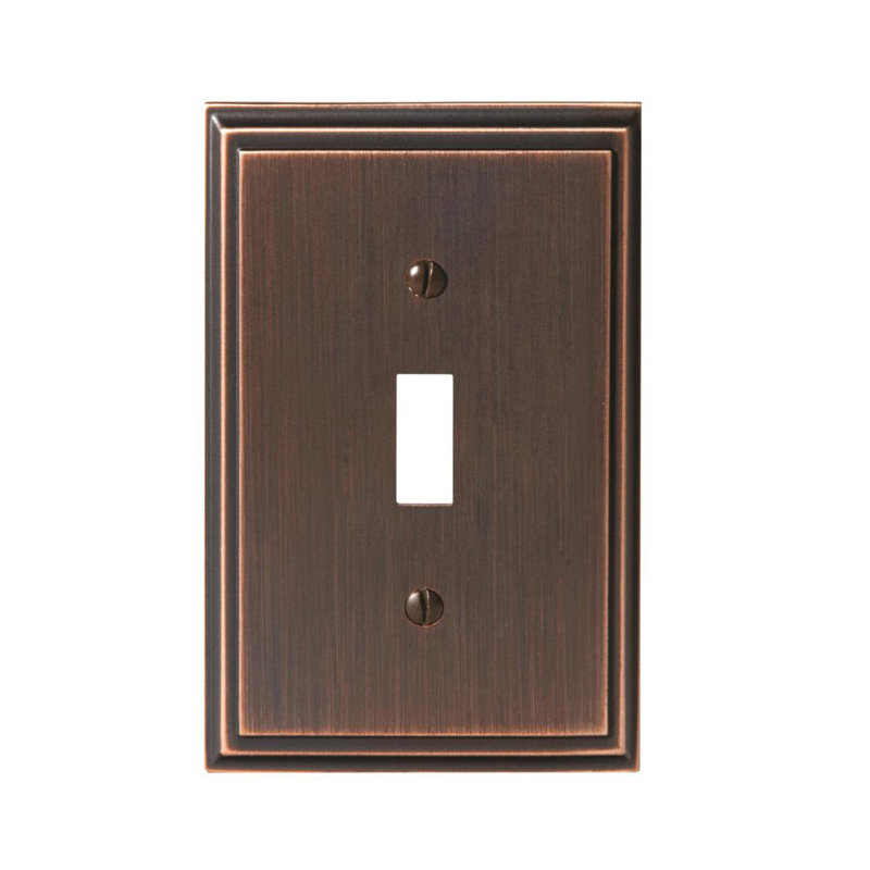 Mulholland 1-Gang Toggle Light Switch Wall Plate, Oil Rubbed Bronze