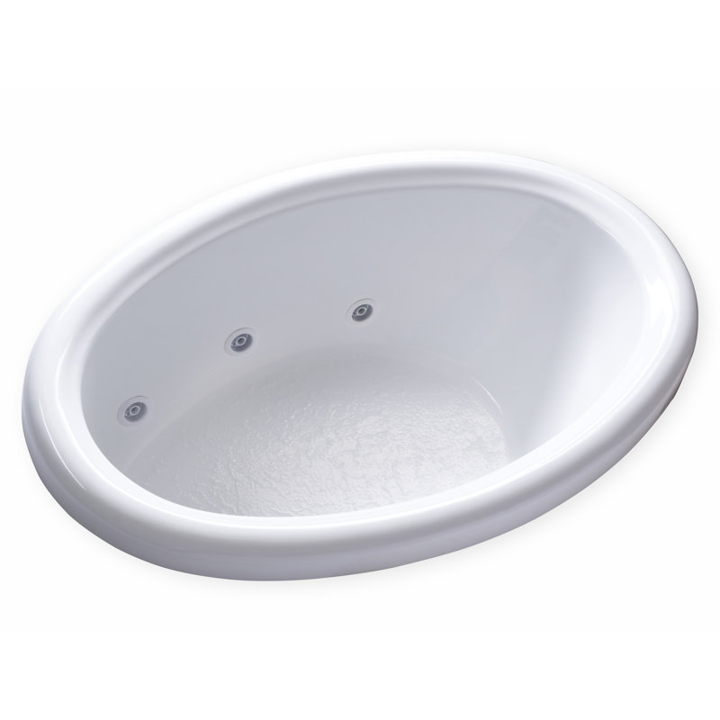 58'' x 39'' Drop-In Whirlpool Acrylic Bathtub, Left