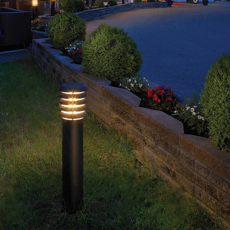 Matty Metal Pathway Light, 60W Incandescent, Black, 85cm H x 15cm W x 15cm D