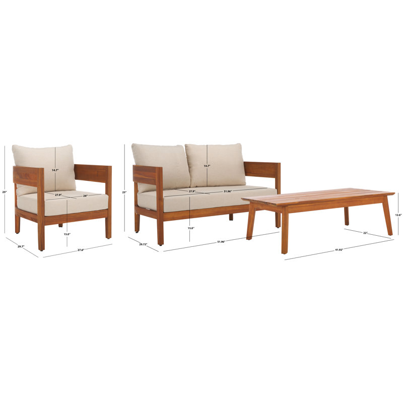 Dernaveagh 5 Piece Patio Conversation Set