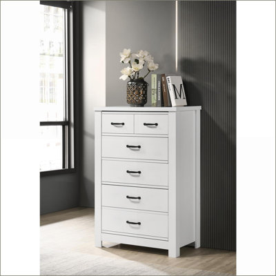 Commodes et amp; Garde-robes | Commode blanche 5 tiroirs 31 po Cassini | Blanc | Bois d'ingénierie