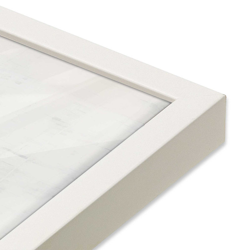 Whiteout Rhythm II Canvas, Single Picture Frame Opaque White, 13.5" H x 13.5" W
