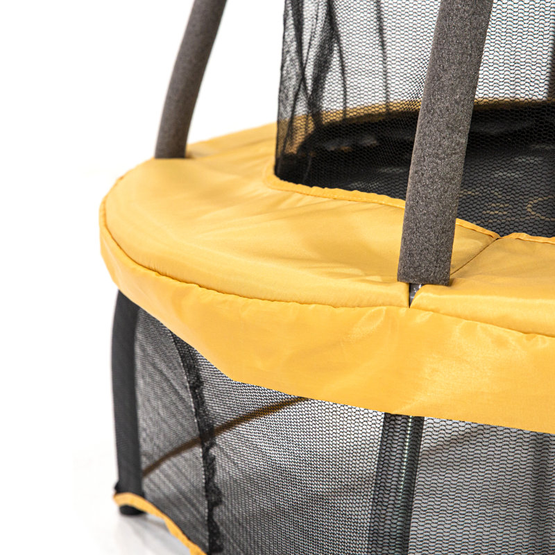 Kids' 40" Round Yellow Trampoline with Enclosure