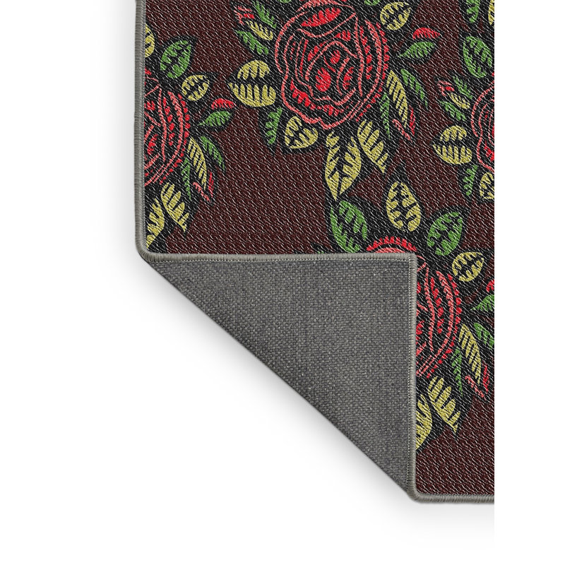 Tapis rose / brun / jaune Heimskringla, Rectangle 2 pi x 4 pi