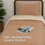 Housse de couette Dreamology pour lit simple, réversible, 100 % coton prélavé, fermeture éclair, 2 pièces | Bleu-136048907-136048908