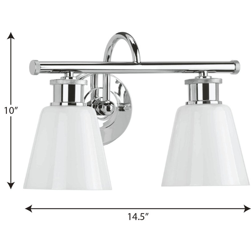 Éclairage pour meuble-lavabo à intensité variable Hollymead, Chrome poli
