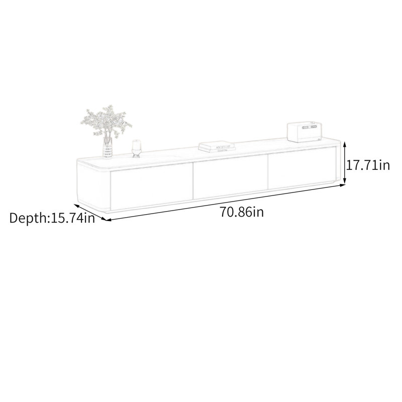 Downes, 17.71"H x 70.86"L x 15.74"W