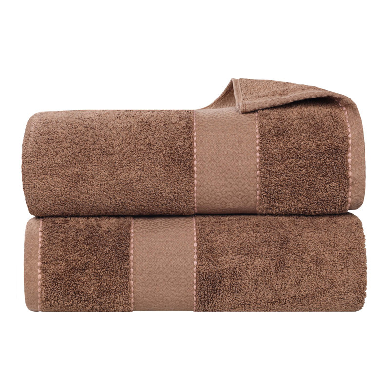 Abrianna Egyptian Giza Cotton Bath Sheet, Chocolate